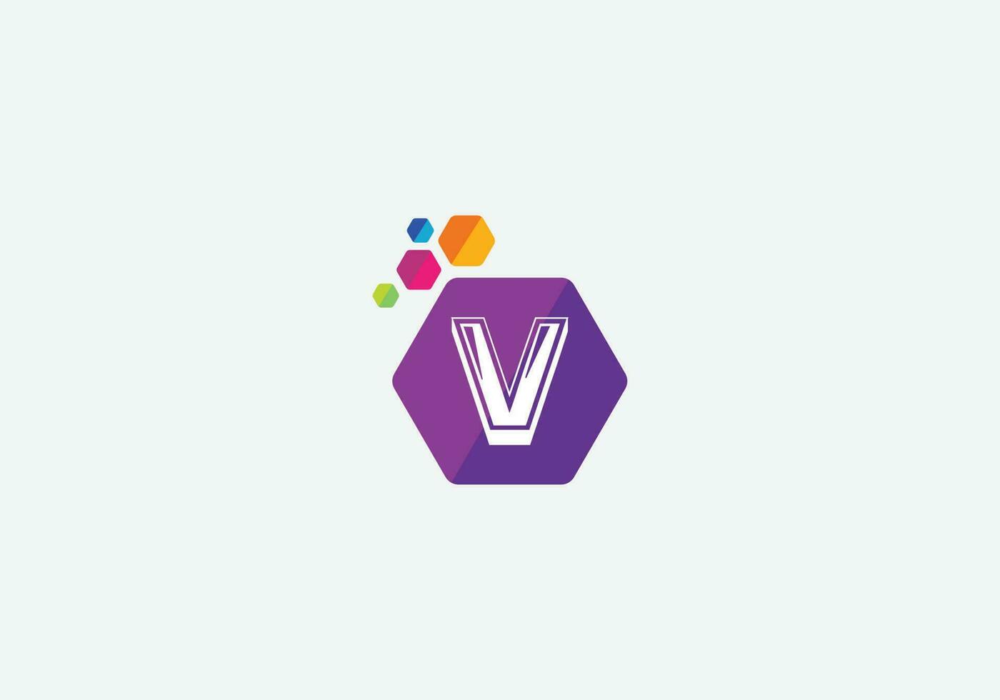 diseño de logotipo de letras iniciales modernas de letras v abstractas vector