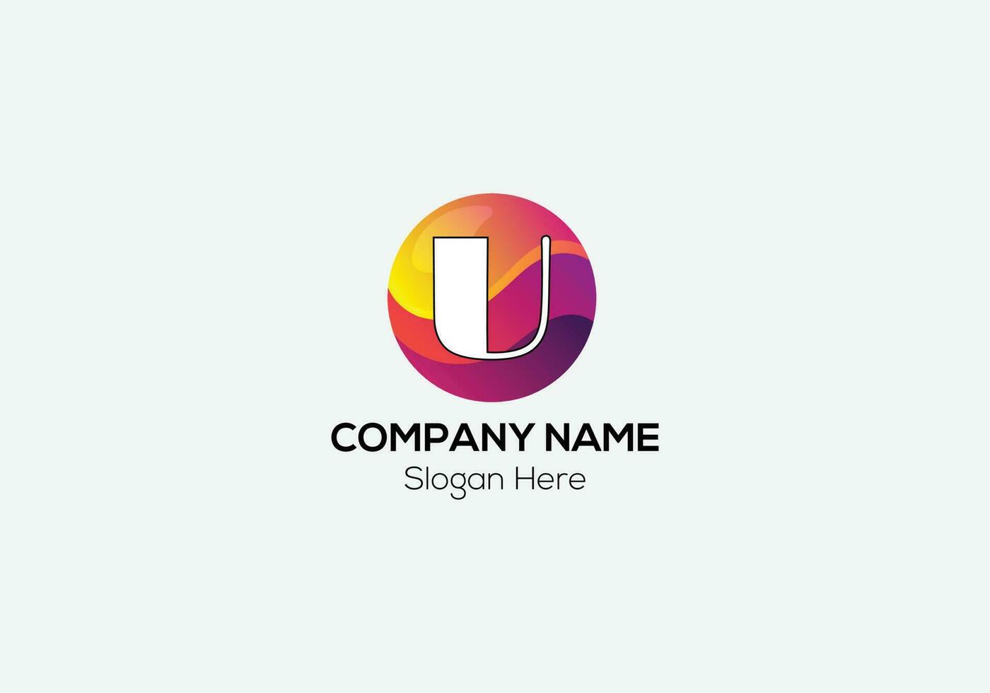 Abstract U letter modern initial lettermarks logo design vector