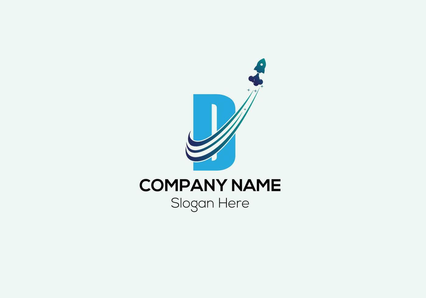 Travel Logo On Letter D Template. Travel Logo On D Letter, Initial Travel Sign Concept Template vector