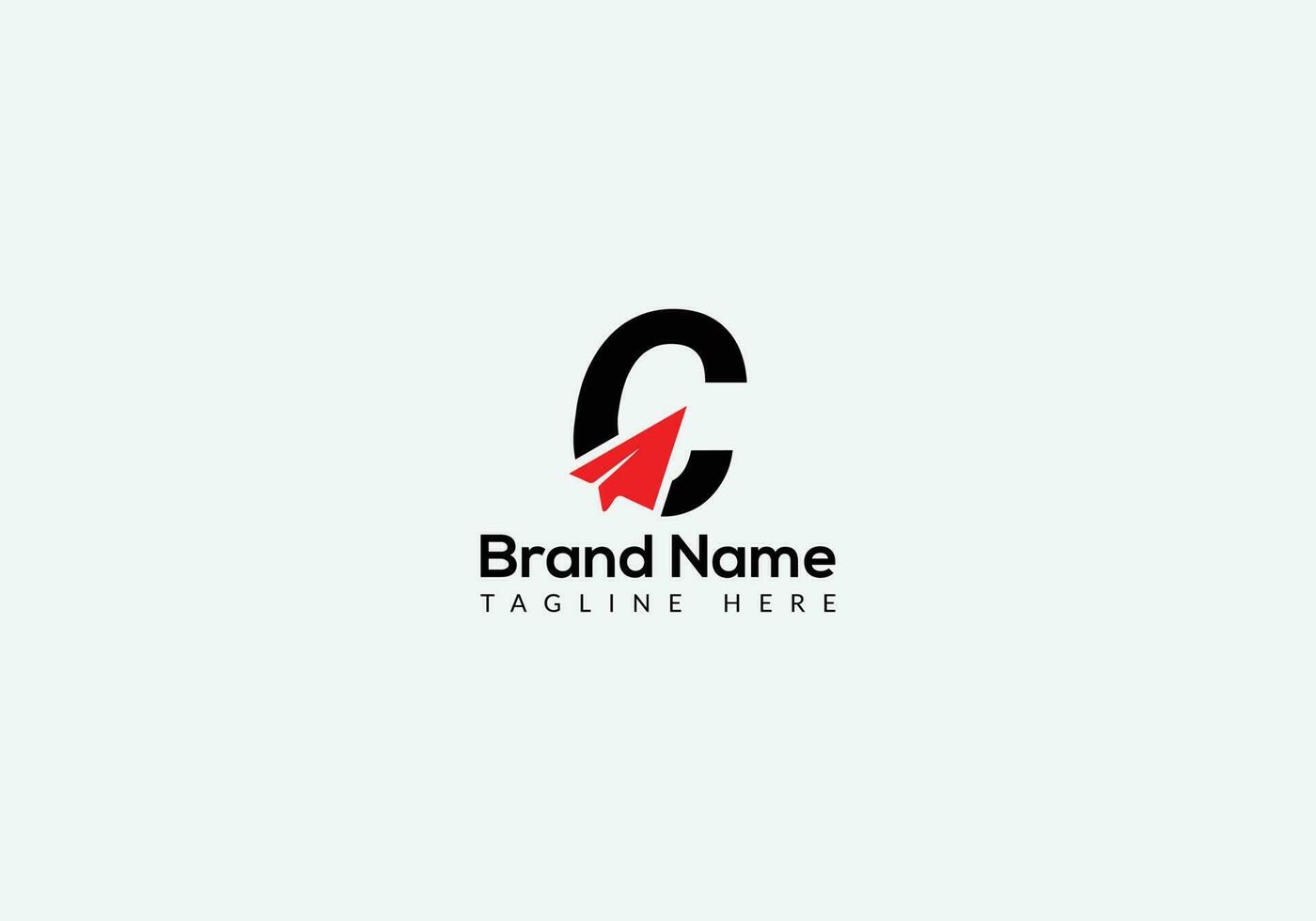 Abstract C letter modern initial lettermarks news logo design vector