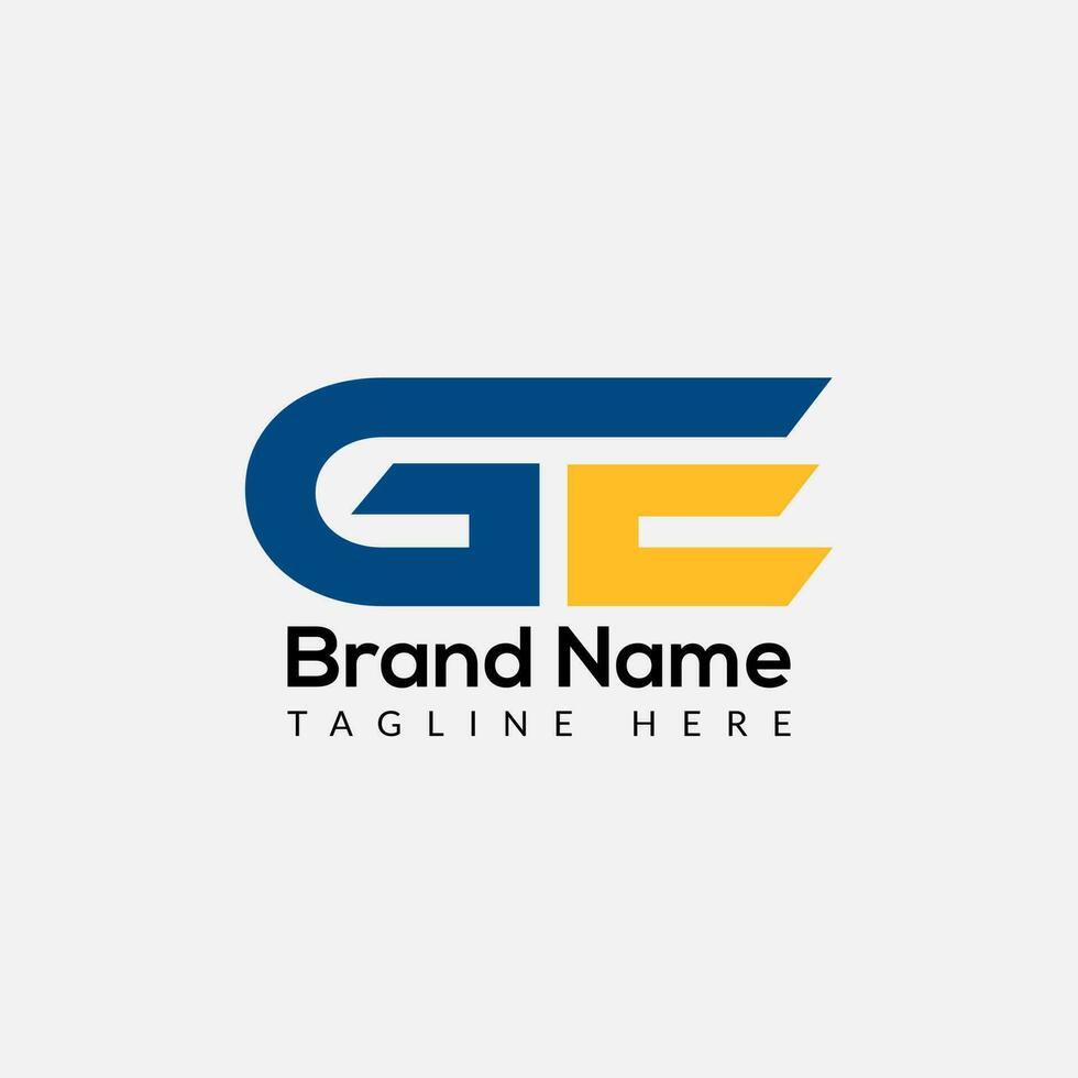 Abstract GE letter modern initial lettermarks logo design vector