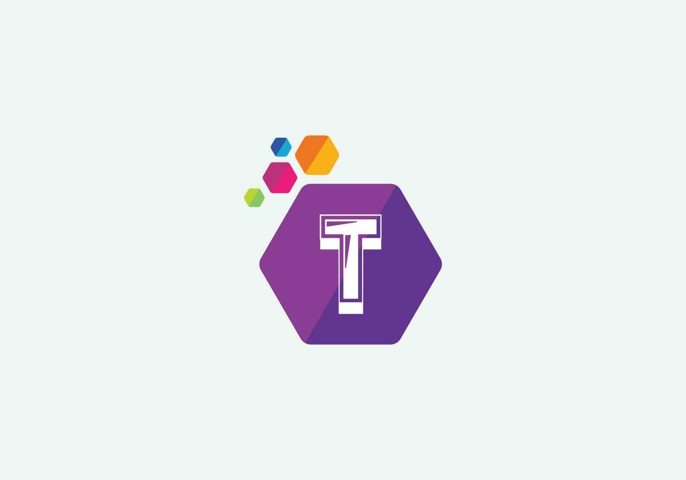 Abstract T letter modern initial lettermarks logo design vector