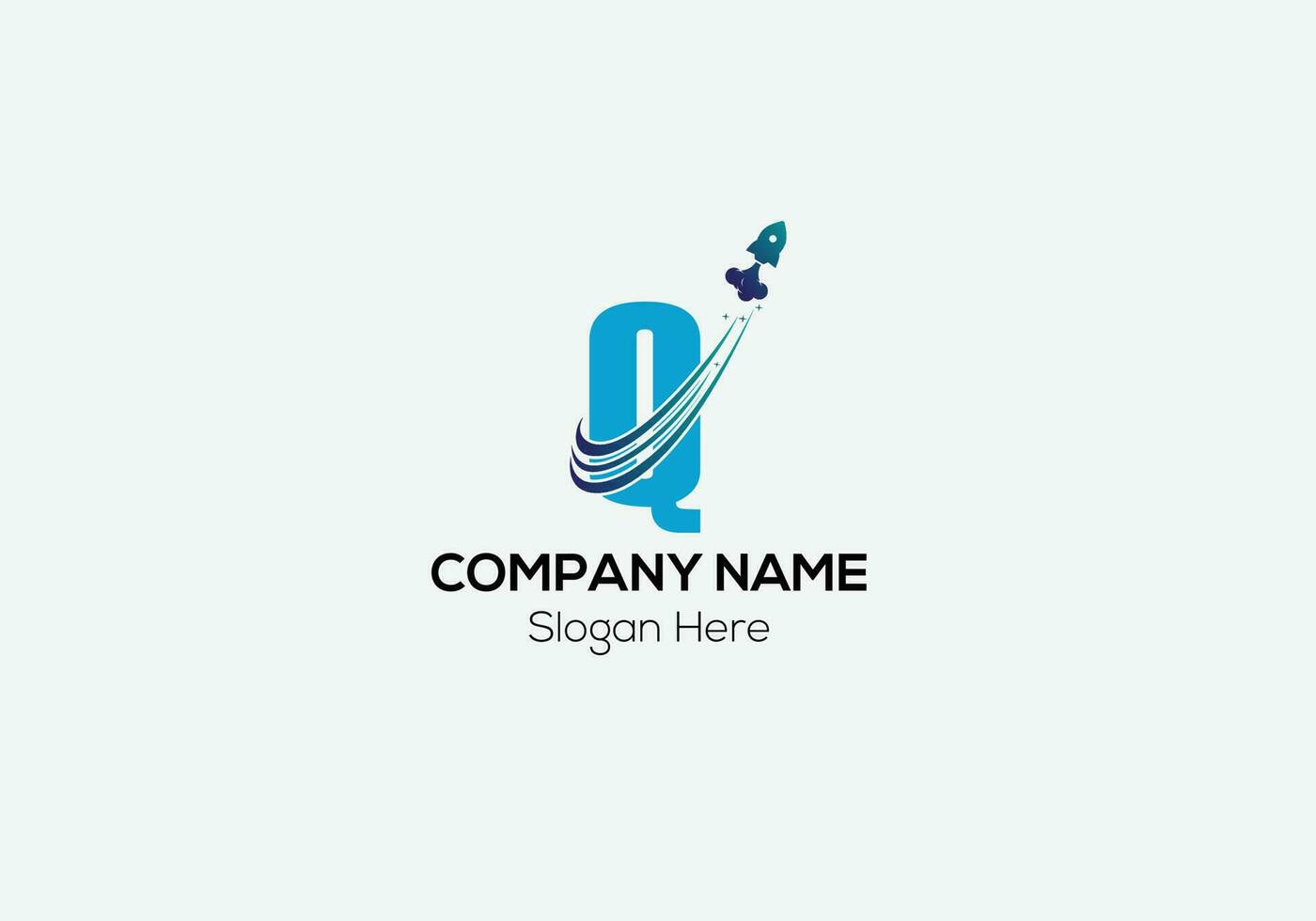 Travel Logo On Letter Q Template. Travel Logo On Q Letter, Initial Travel Sign Concept Template vector