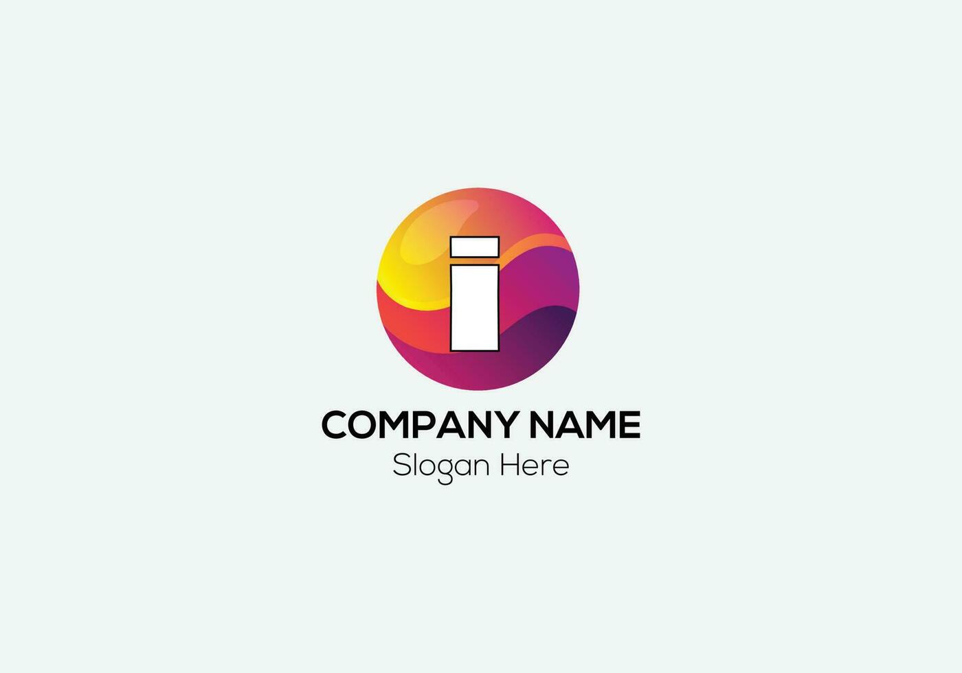 Abstract I letter modern initial lettermarks logo design vector