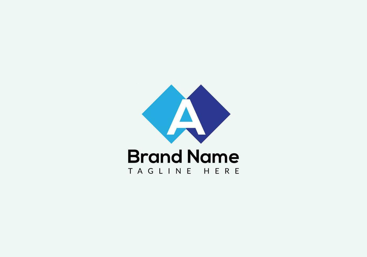 Abstract A letter modern initial lettermarks logo design vector