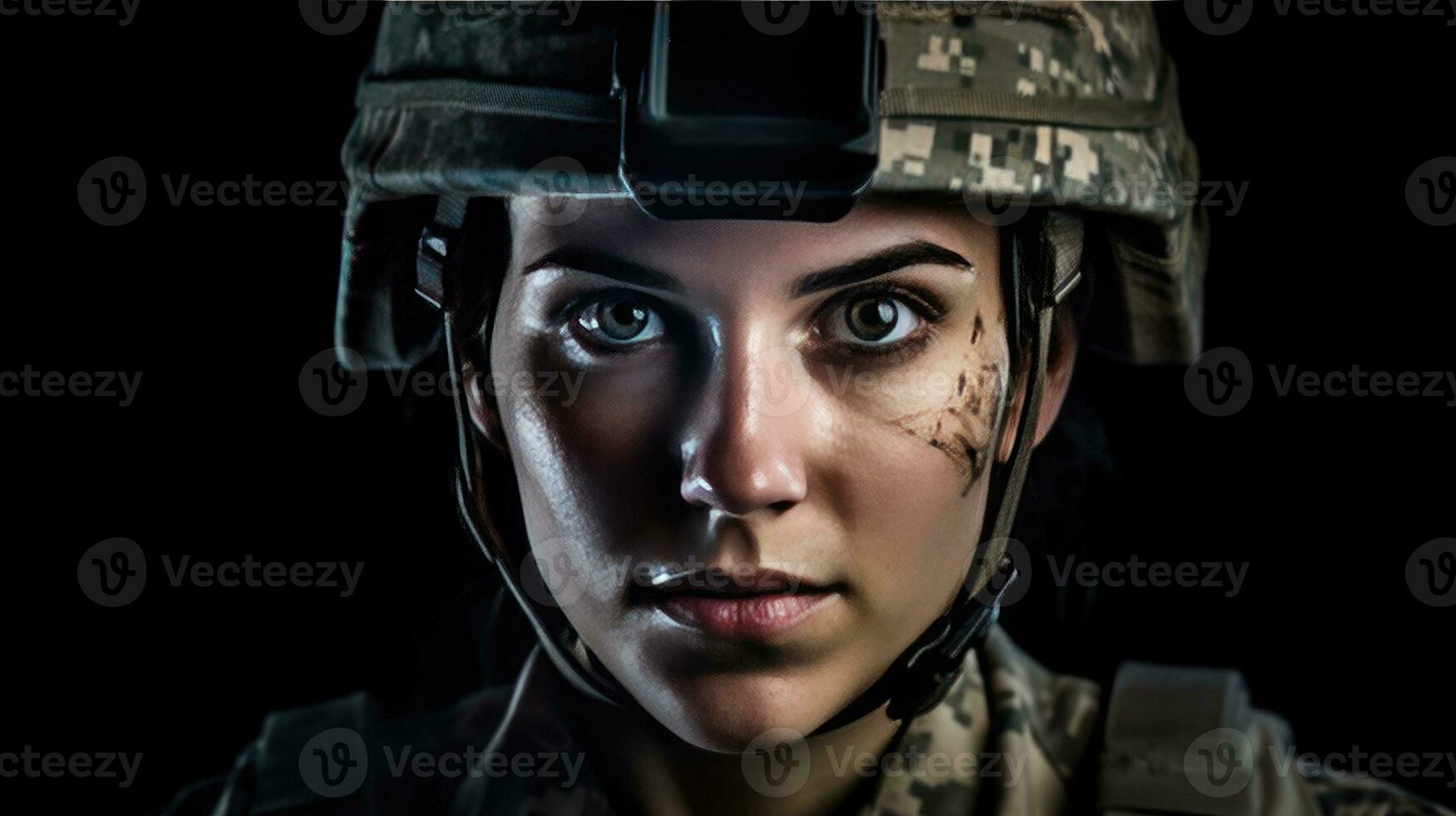 Urban Warfare A Tactical Squad Member in Combat Ready Gear and