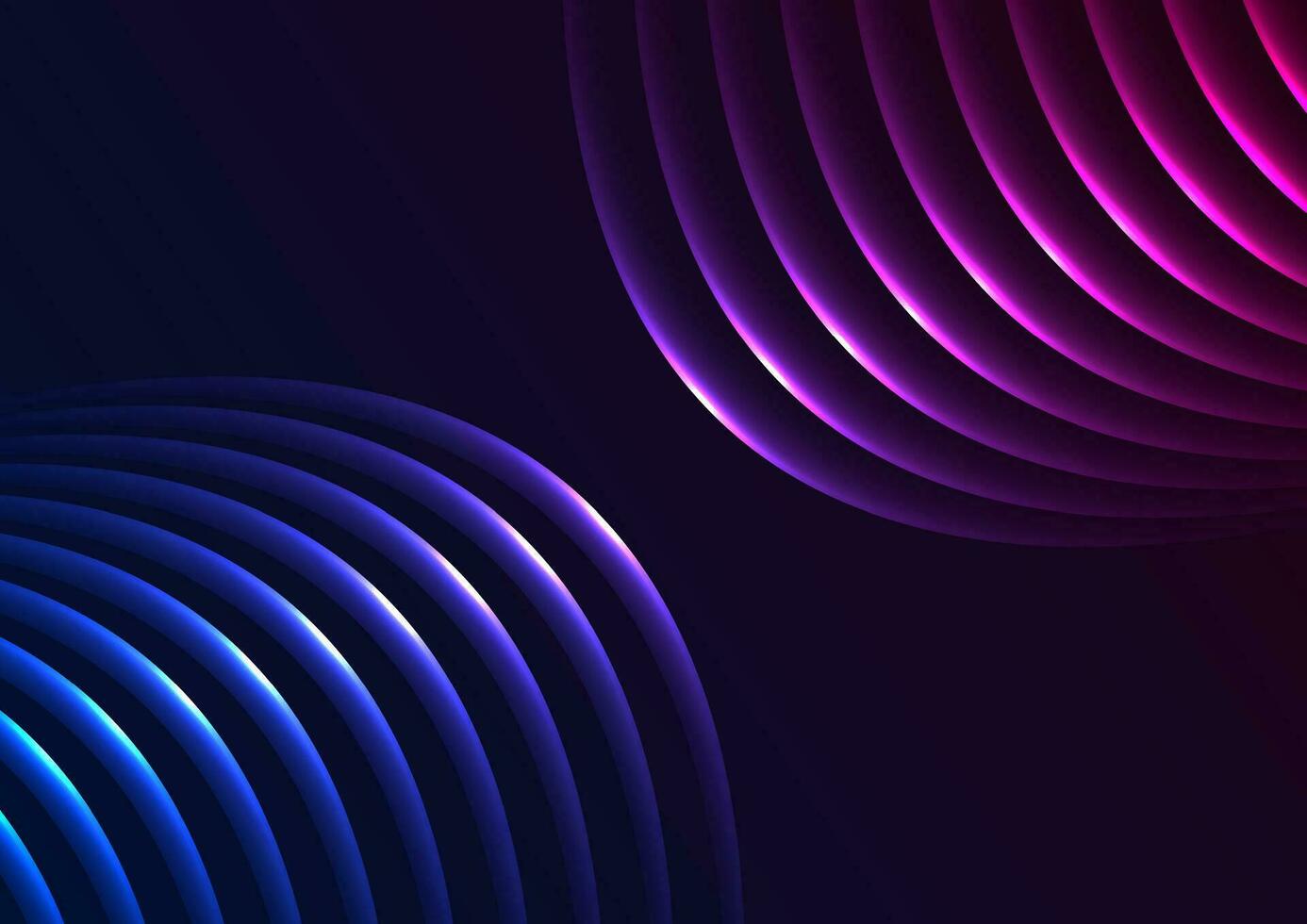 Futuristic technology abstract background with neon glowing waves vector