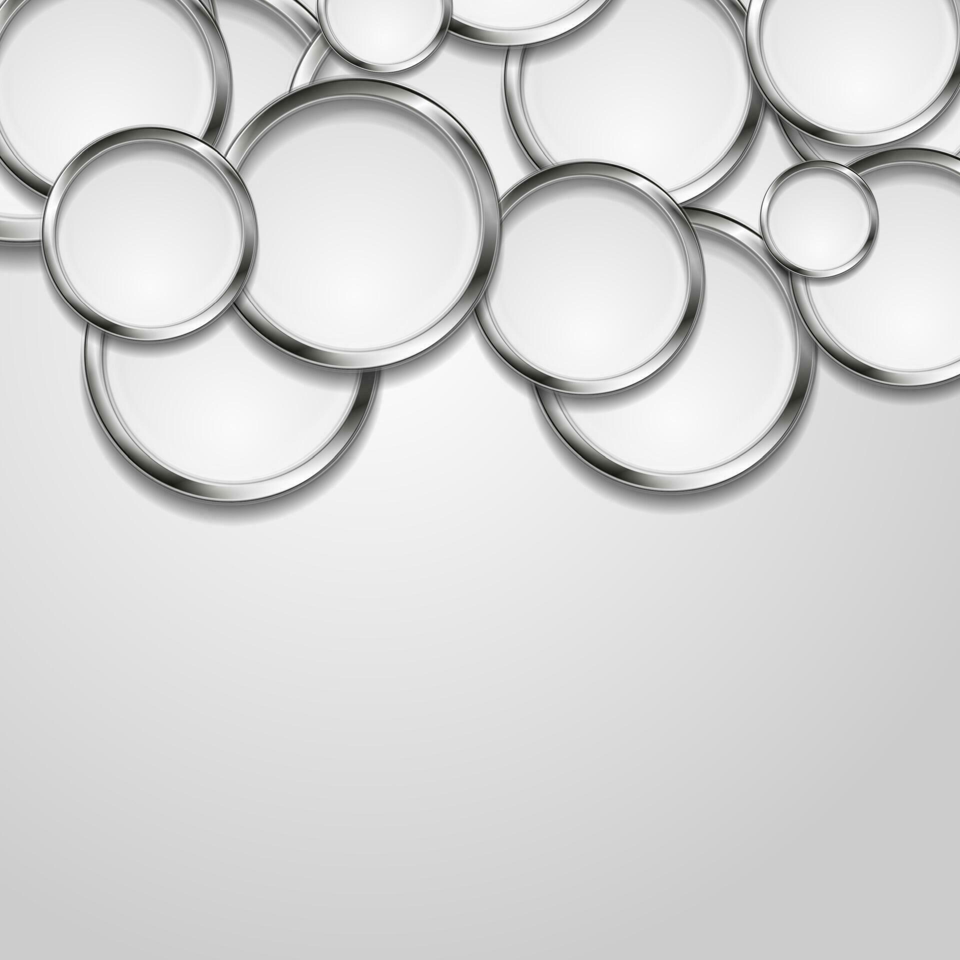 Hitech geometric abstract background with silver circles 33078862