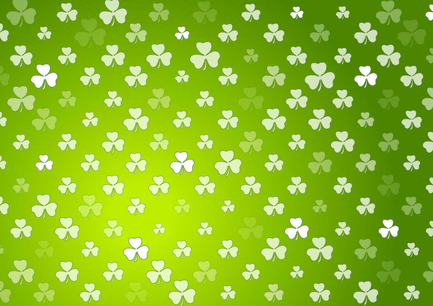St Patrick Day bright abstract background with shamrock leaves vector