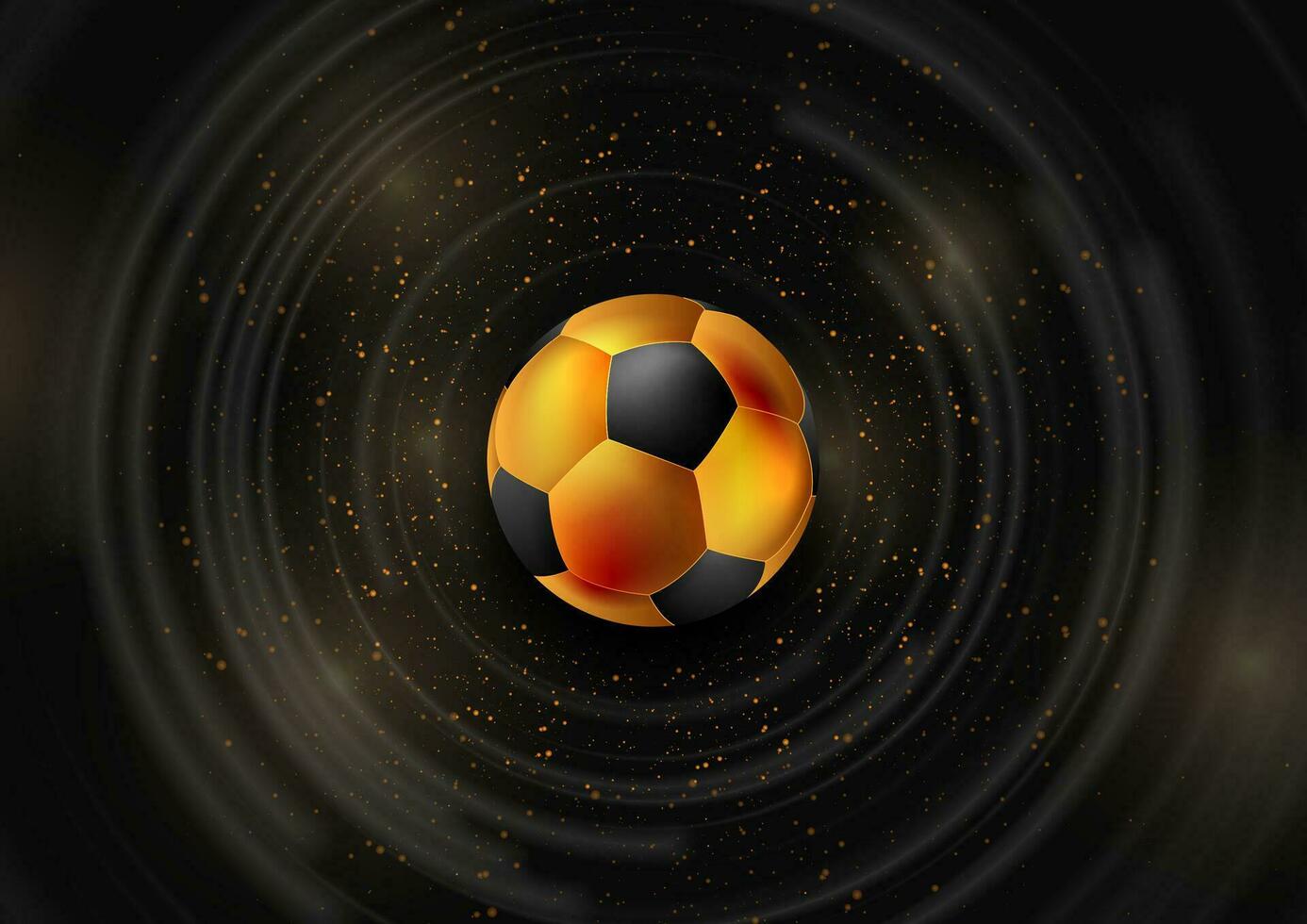 Luxury sport background with golden dots and soccer ball vector