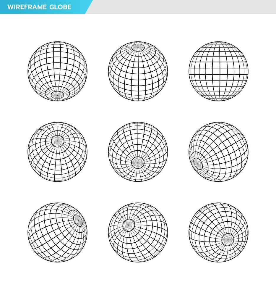 estructura metálica globo vector. 3d esferas globo tierra. vector