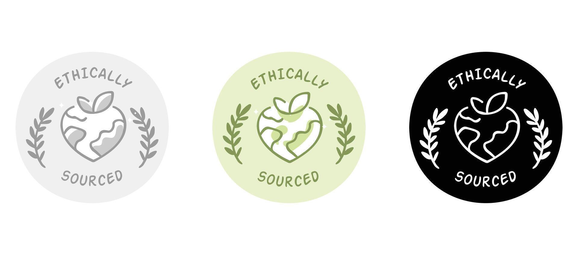 Ethically Sourced Icon. This icon represents products or materials