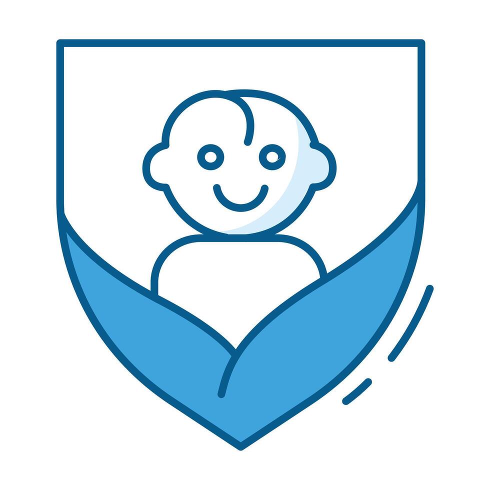 Baby Safe Icon, Child friendly, infant safe, baby wellness, newborn care Icon. Highlight products that are safe for babies, emphasizing their suitability for infant care and safety. vector