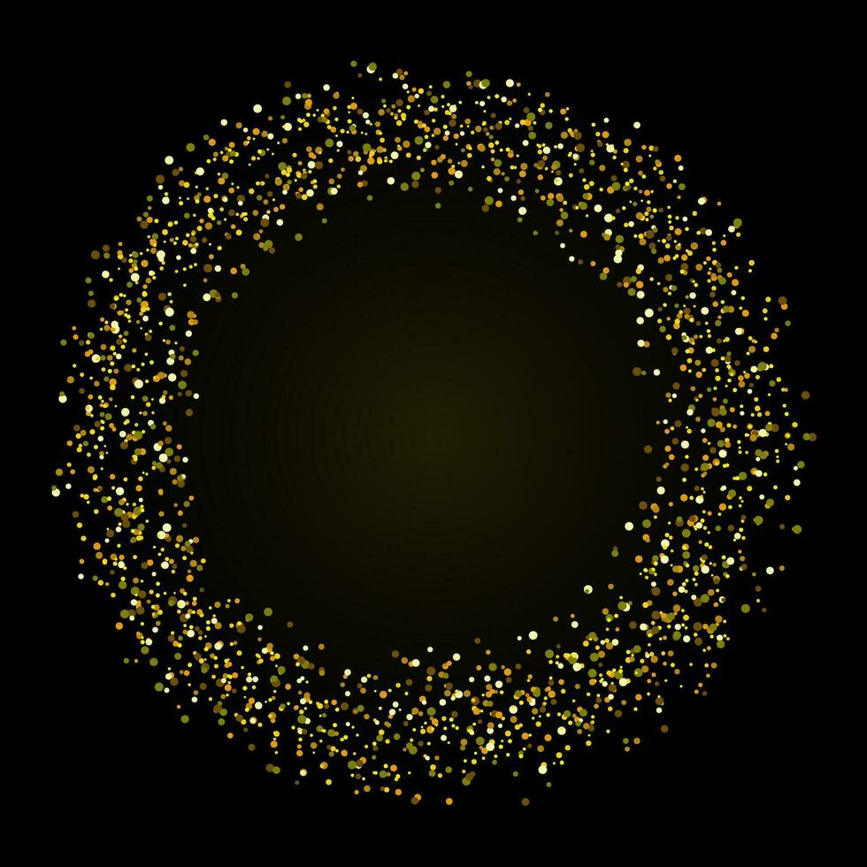 Background with shiny gold round frame, gold background for lettering vector