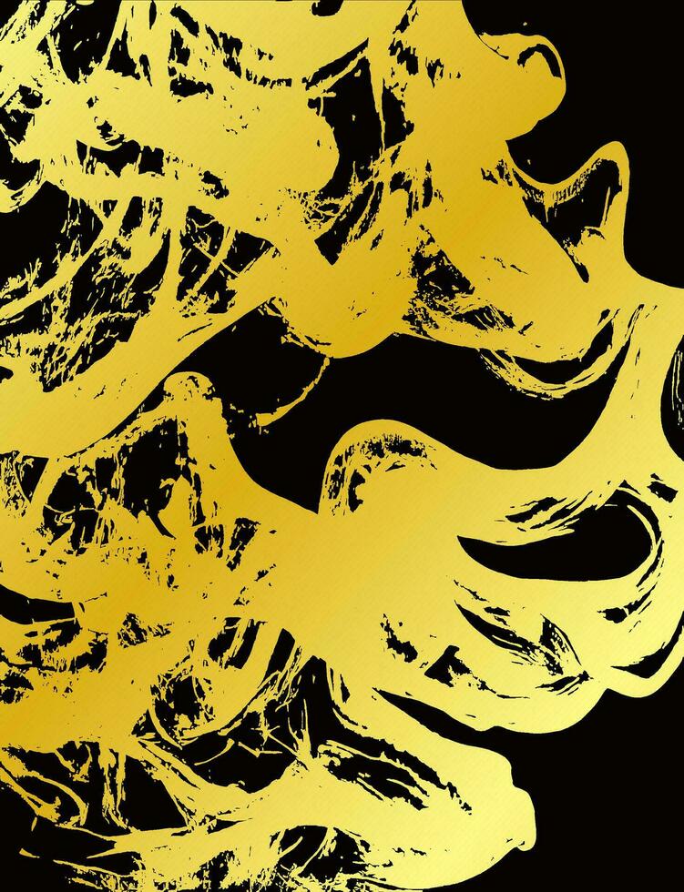 Abstract background with golden smoke on black,luxury wallpaper vector