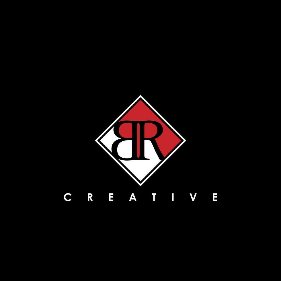 BR Letter Initial Logo Design Template Vector Illustration