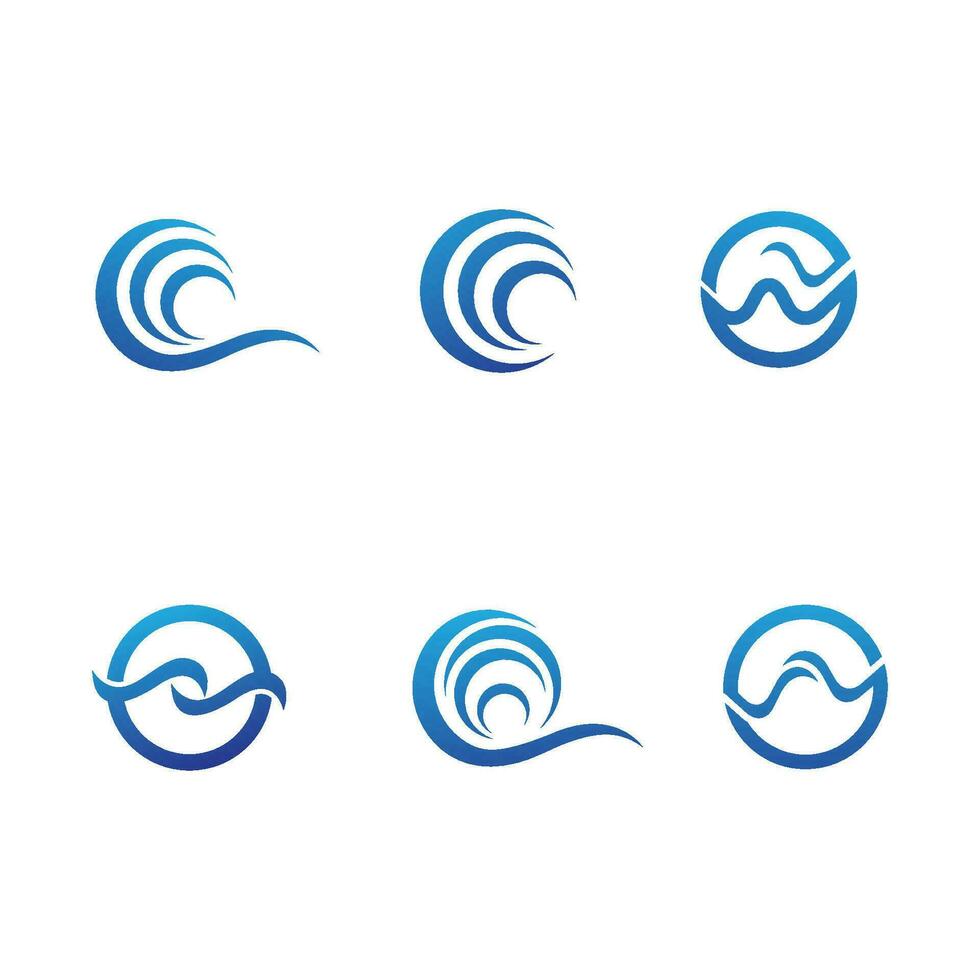 Water wave icon vector