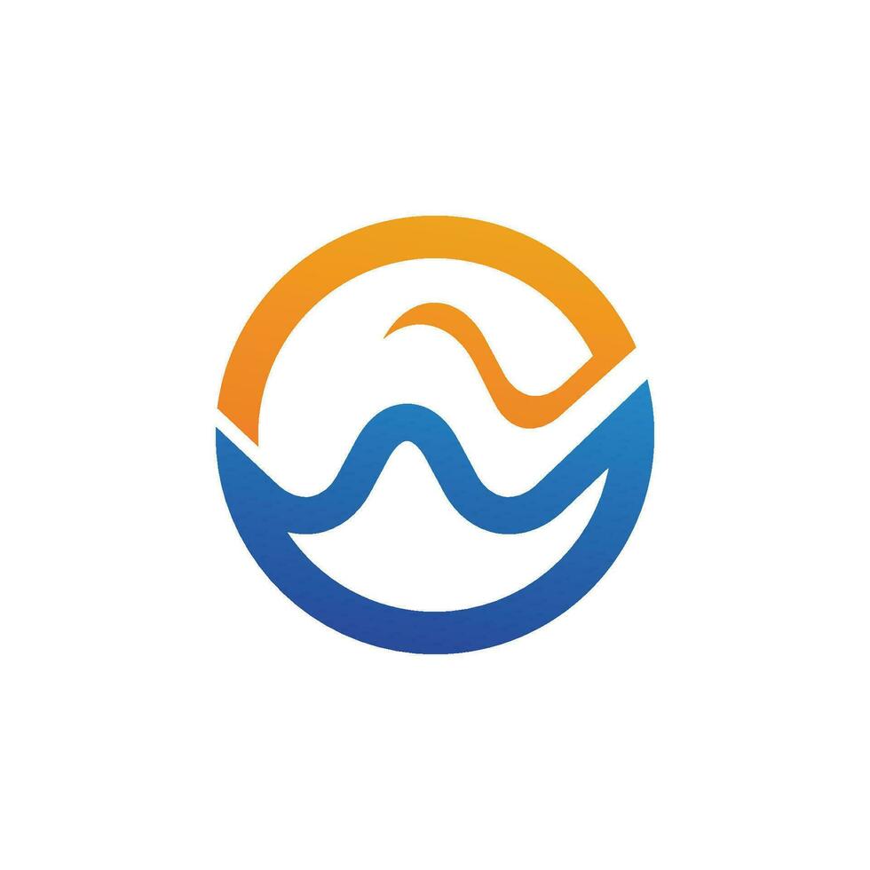 Water wave icon vector