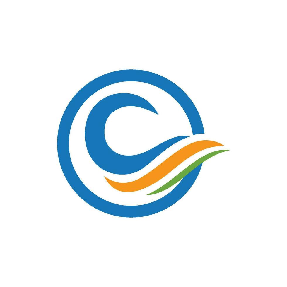 Water wave icon vector