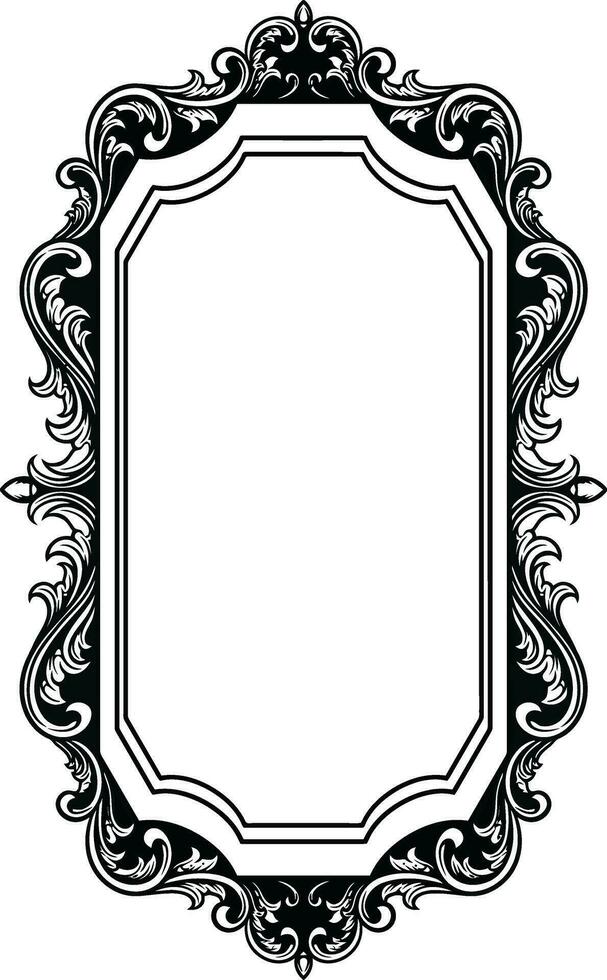 espejo ornamento marco vector