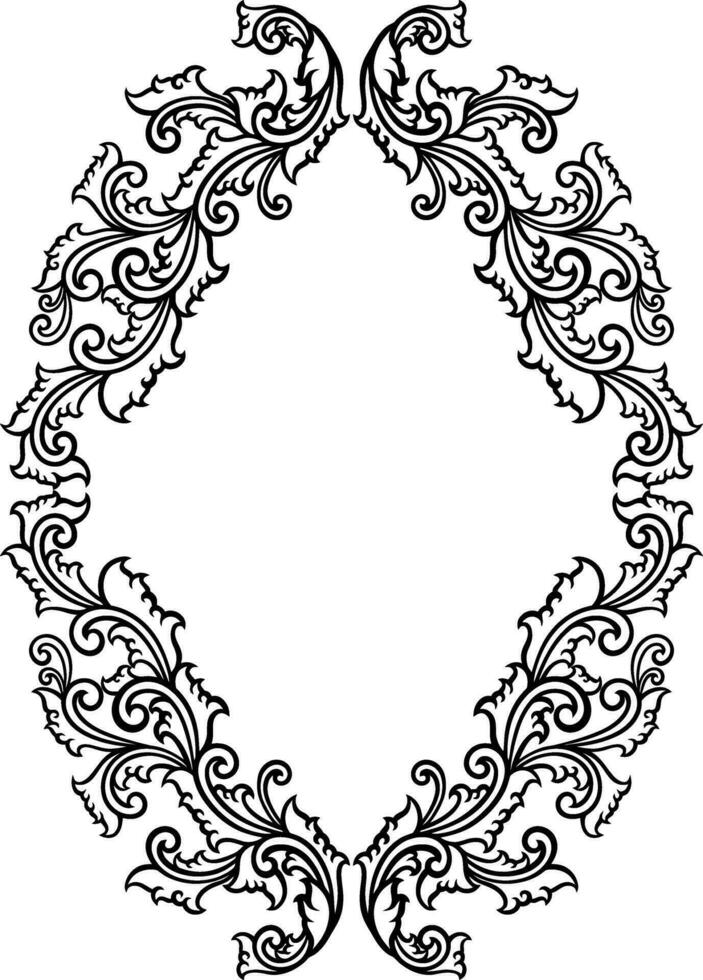 Ornament Frame for wedding vector