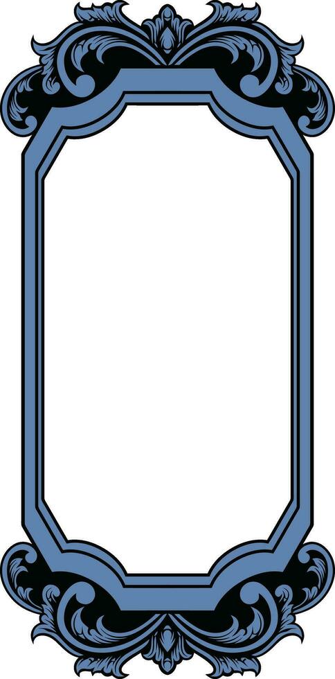 Mirror ornament frame vector