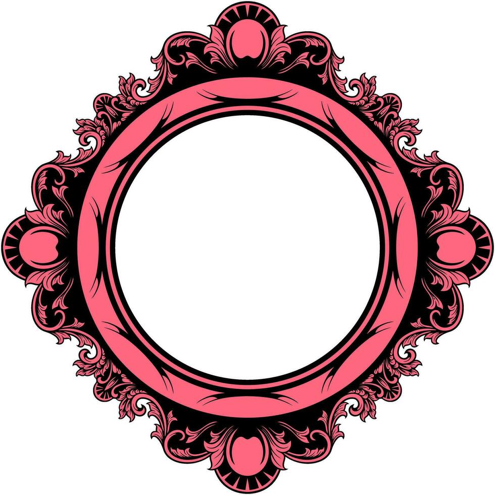 Circle ornament frame vector