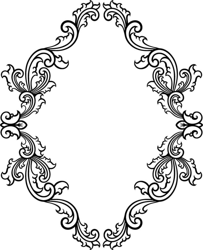 Ornament Frame for wedding vector