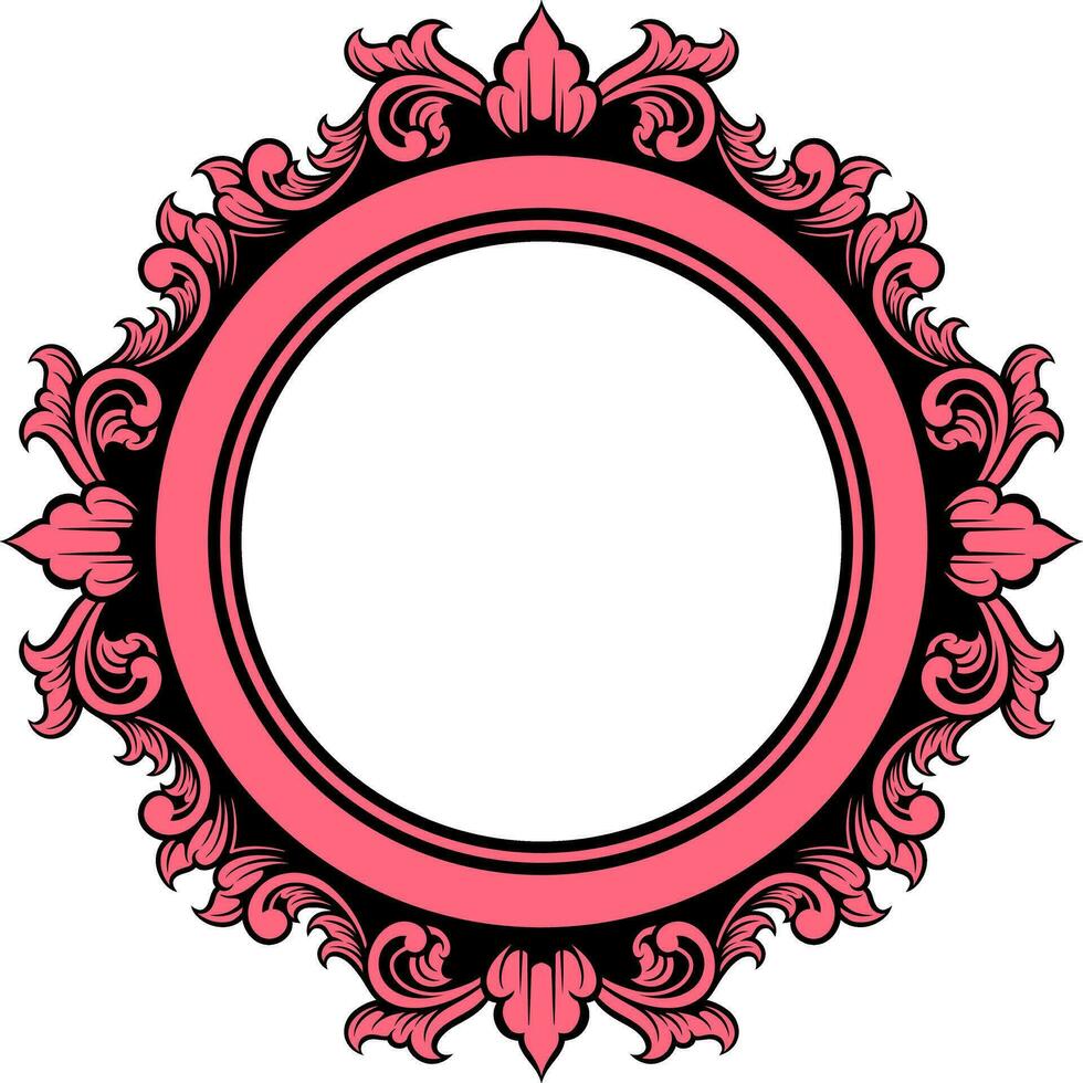 Circle ornament frame vector