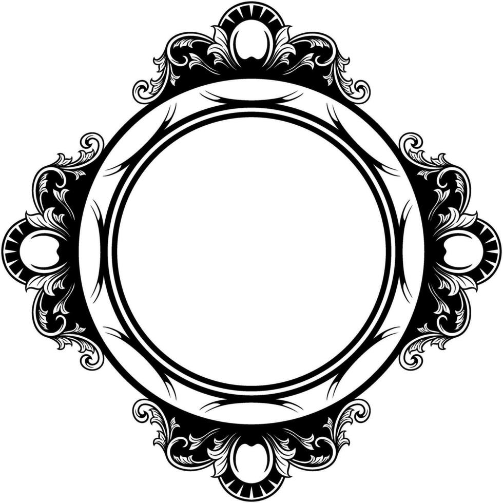 circulo ornamento marco vector