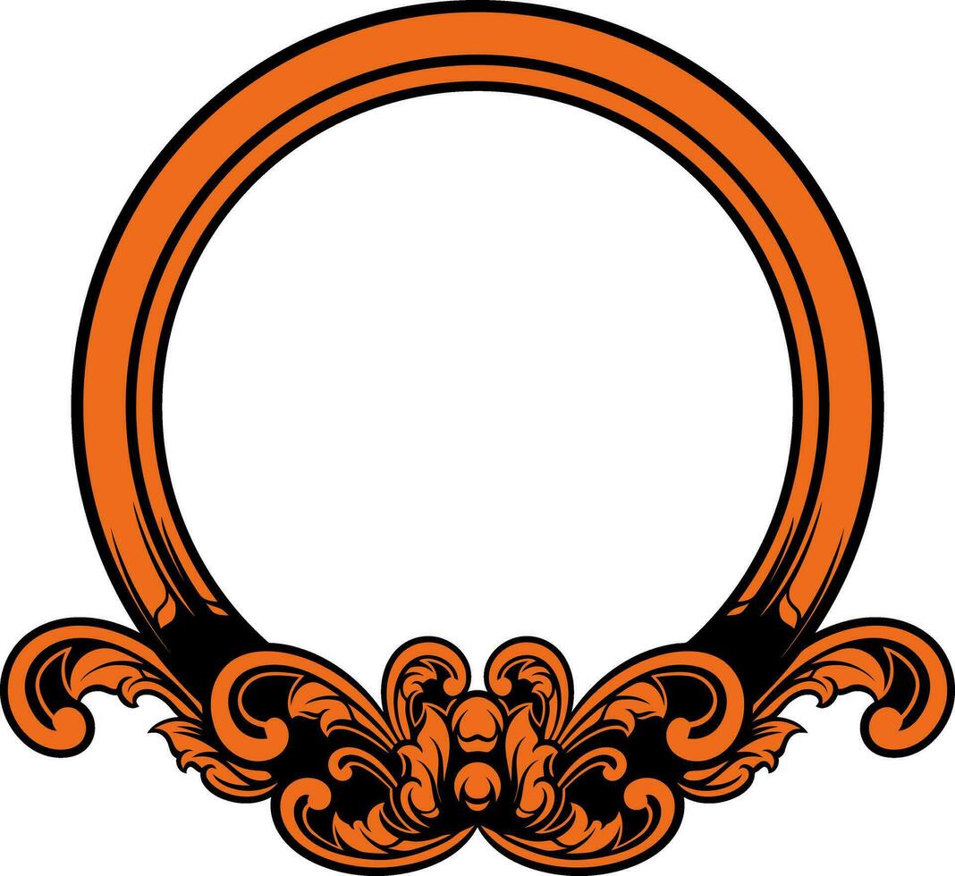 Circle ornament for wedding vector