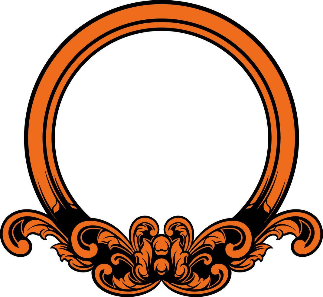 Circle ornament for wedding vector