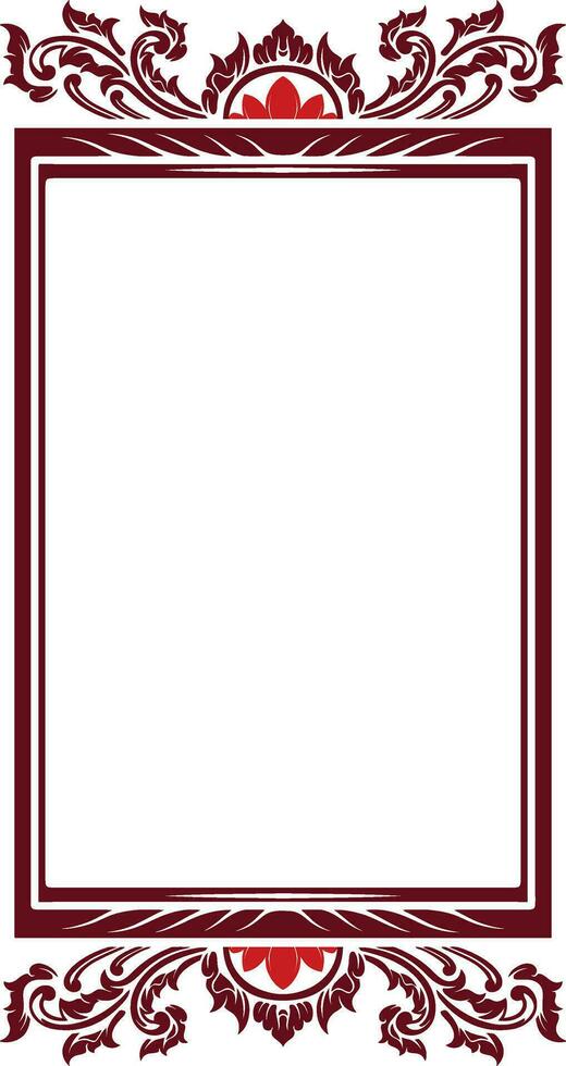 Vintage ornament frame for wedding vector