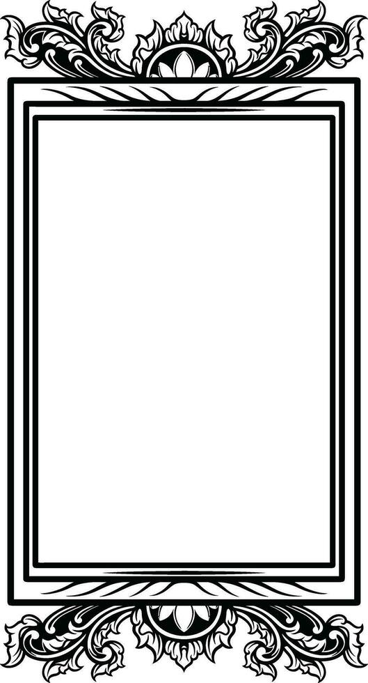 Vintage ornament frame for wedding vector