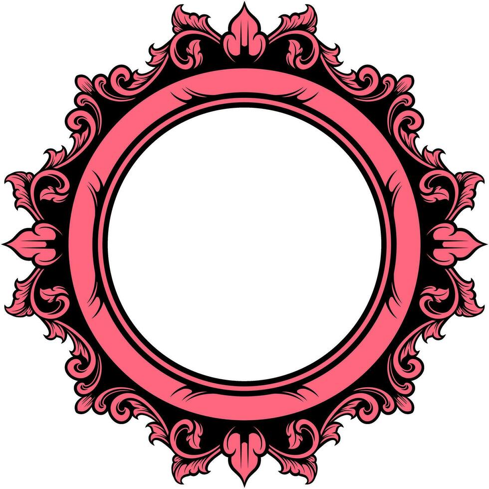 Circle ornament frame vector