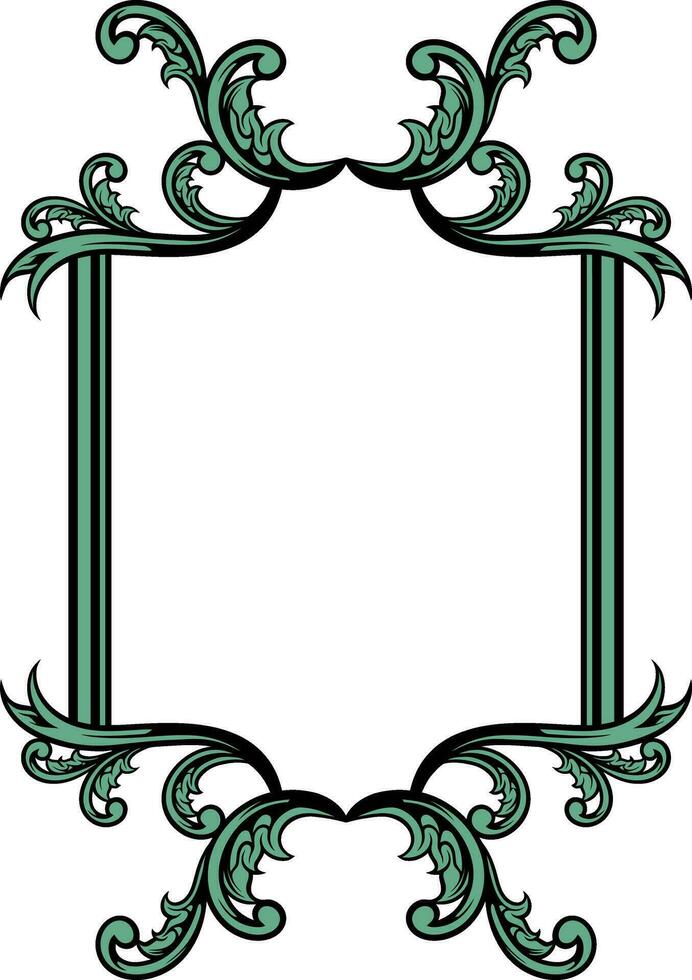 Vintage ornament frame for wedding vector