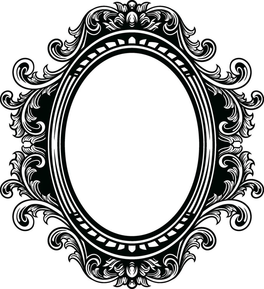 espejo Clásico marco vector