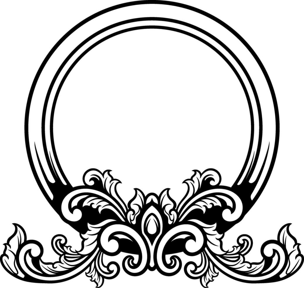 Circle ornament for wedding vector