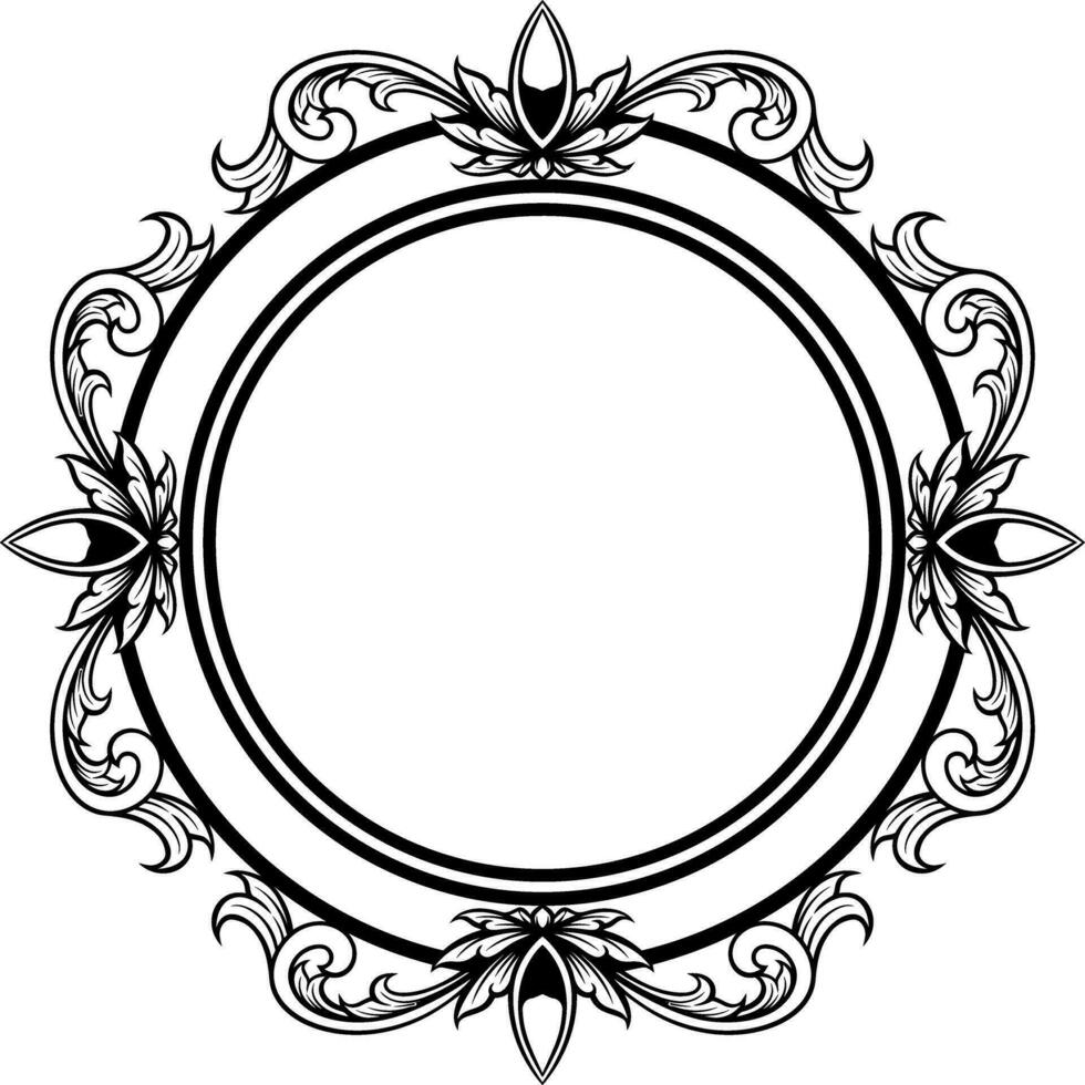 circulo ornamento marco vector