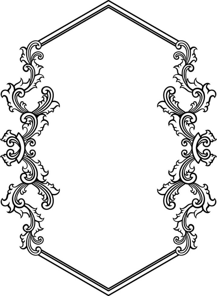 Ornament Frame for wedding vector