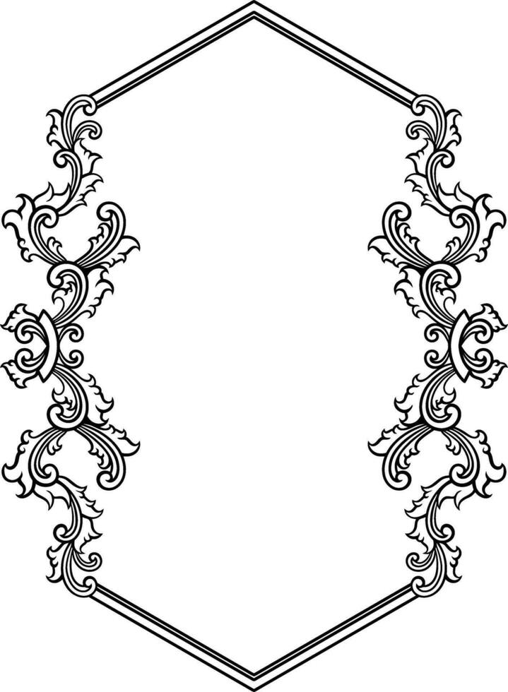 Ornament Frame for wedding vector