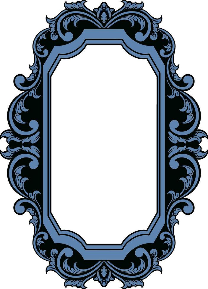 espejo ornamento marco vector