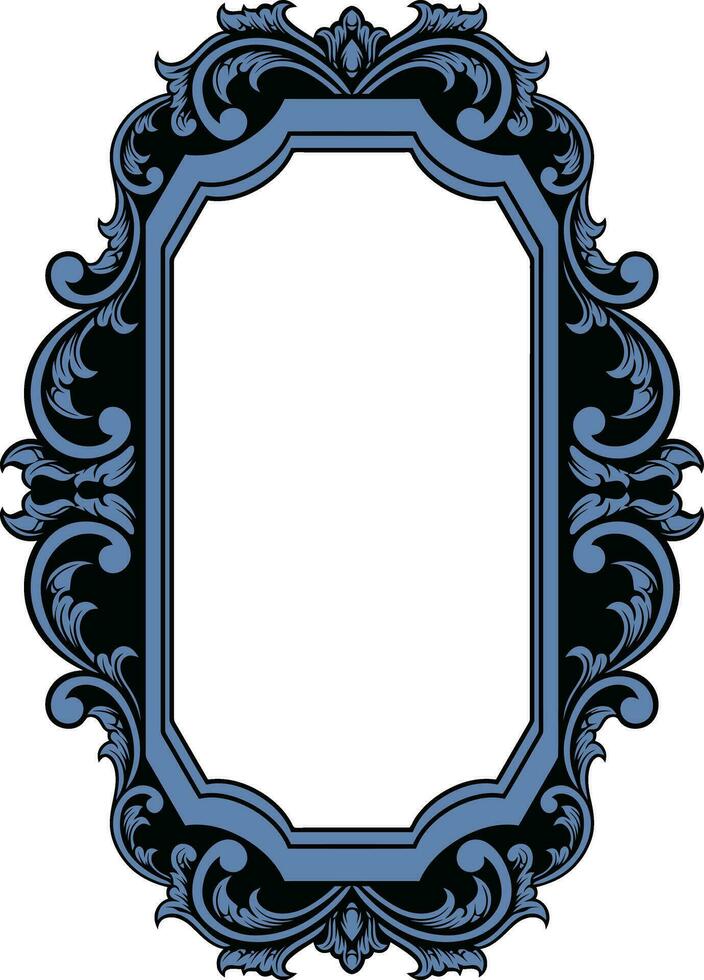 Mirror ornament frame vector