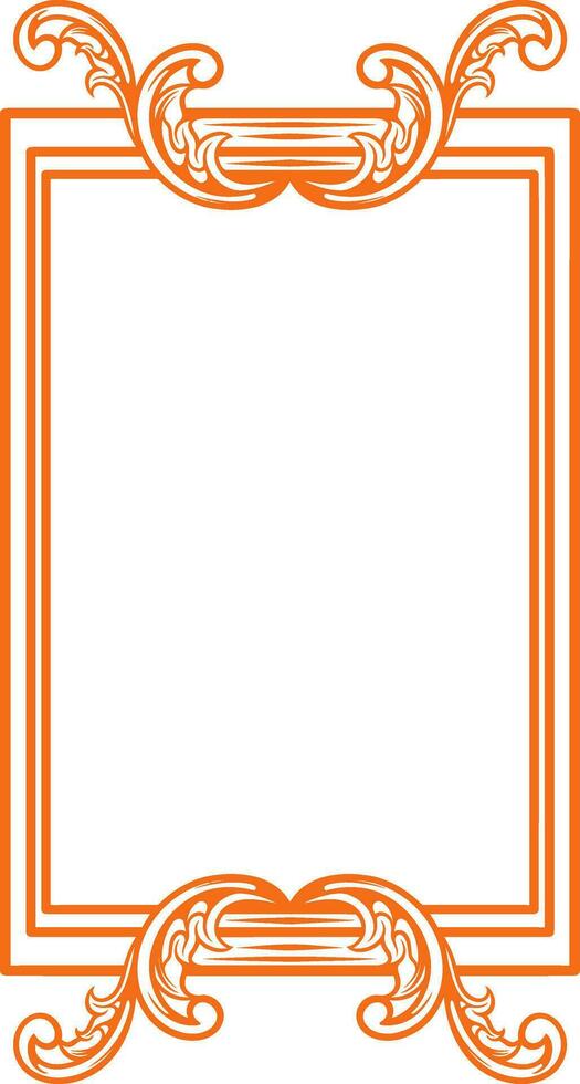 Vintage ornament frame for wedding vector