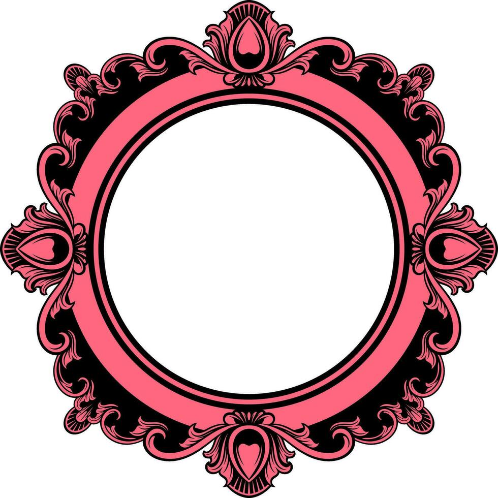 Circle ornament frame vector