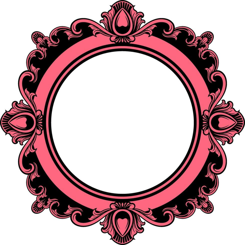 Circle ornament frame vector