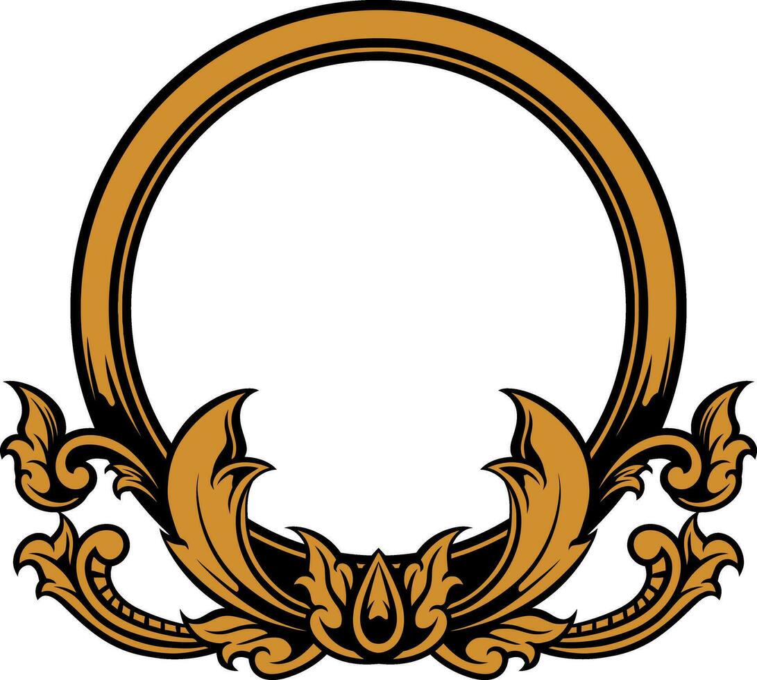 Circle ornament for wedding vector