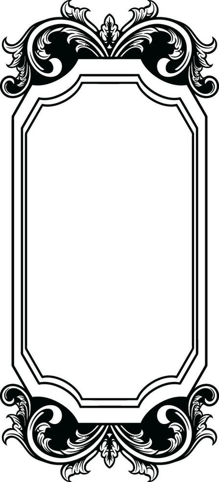 Mirror ornament frame vector