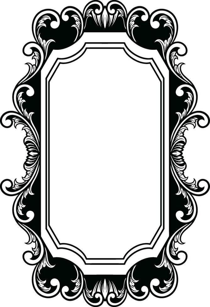 Mirror ornament frame 33079719 Vector Art at Vecteezy