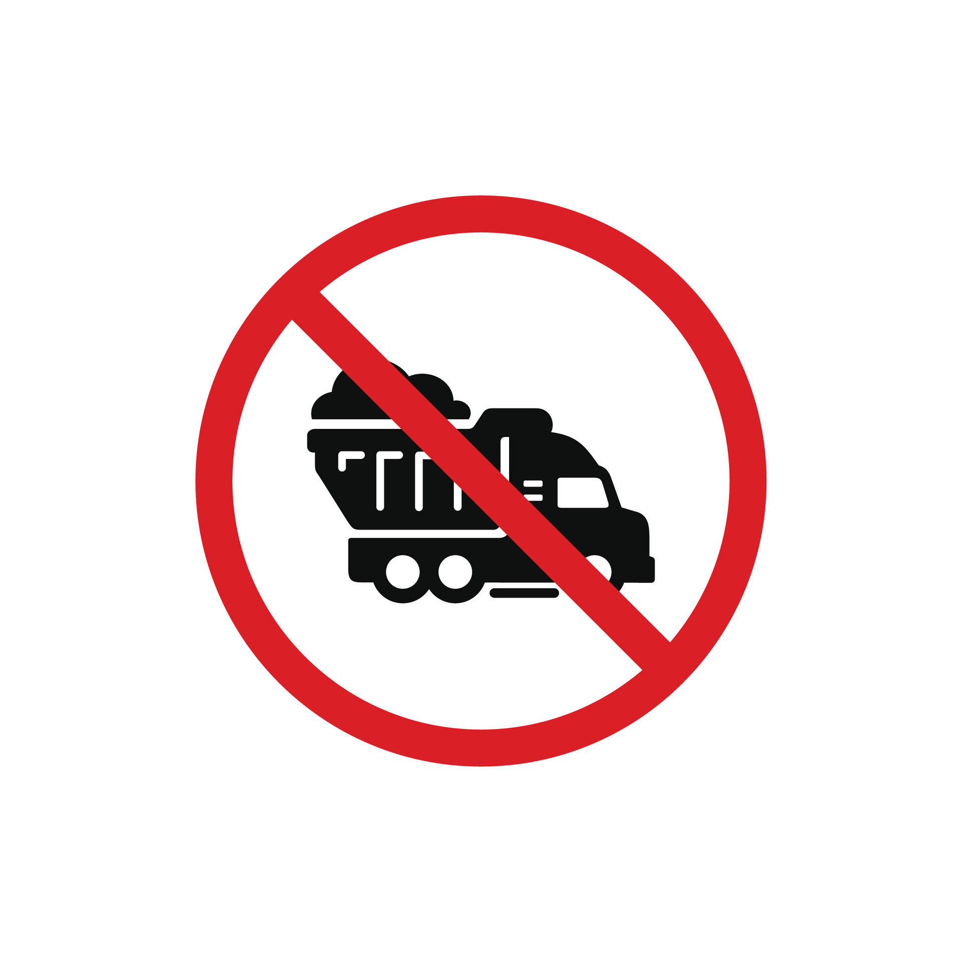 No dumping allowed icon sign symbol isolated on white background. No